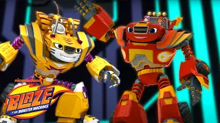 Blaze and His Friends Turn into Strong Robots! | Blaze and the Monster Machines