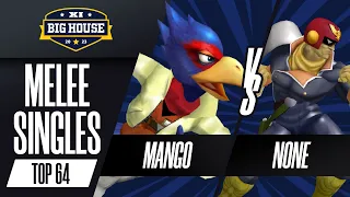 Mang0 (Falco) vs n0ne (Captain Falcon) - Melee Singles Winners Top 64 - The Big House 11
