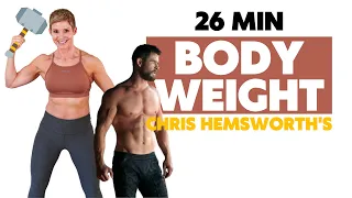 CHRIS HEMSWORTH'S 26 MIN BODY WEIGHT HIIT WORKOUT