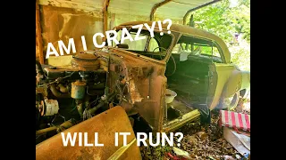 Will it run? Burned in a fire and left for dead! 1951 Chevy Bel Air hardtop