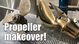 Brass propeller turned into gold!