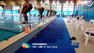 100m Surface Men Final  FISU UNIVERSITY WORLD CUP 2022 Finswimming