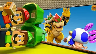 Lego Mario and Luigi Enter The Nintendo Switch To Save Blue Toad! Super Mario Odyssey Story