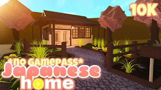 10K No Gamepass Japanese Traditional Starter Home | TUTORIAL | Bloxburg