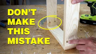 The most common pocket hole joinery mistake. #shorts