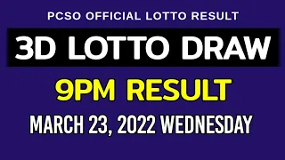 3D LOTTO RESULT 9PM DRAW MARCH 23, 2022 PCSO SWERTRES LOTTO RESULT TODAY 3RD DRAW EVENING