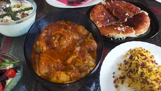 Persian Saffron Chicken and Barberry Rice زرشک پلو با مرغ مجلسی Zereshk Polo ba Morgh