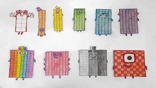 Let's Draw and Colour The Numberblocks 1-100 | Numberblock Giants | 10 Times Table | Kids Maths