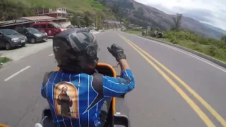 Carrera coches en  Alausi Ecuador/ go karts / descenso velocidad al limite/ 4 lugar /go pro 4