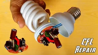 How to Repair CFL Bulb at Home || Repair Compact Fluorescent Light bulbs || DIY CFL Repair