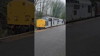 KWVLR Diesel Train with Steam Locomotive Departure from Ingrow West Station 4k