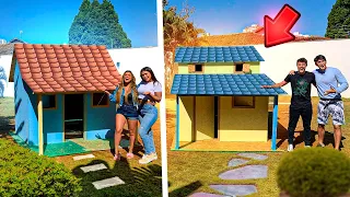 QUEM FIZER A MELHOR MINI CASA QUE DA PARA ENTRAR DENTRO, GANHA!! [ REZENDE EVIL ]