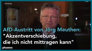 Interview mit Jörg Meuthen (zurückgetretener Bundessprecher AfD) zu seinem Parteiaustritt