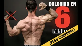 Rutina de ESPALDA Calistenia / Peso Corporal ¡DOLORIDO EN 6 MINUTOS!