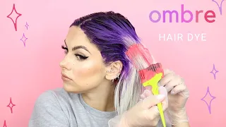 PURPLE INTO PORANGE OMBRE HAIR DYE - Testing Manic Panic Temporary Hair Dye