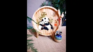 Cloisonne Painting - DIY Panda Bamboo Plate