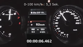 BMW 640i vs AUDI S5 0-100 acceleration test