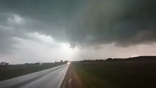 Massive and violent rotation between Perry and Lecompton, KS. Dropping tornado in Williamstown, KS.