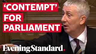 Commons speaker Sir Lindsay Hoyle says Government has shown a 'total disregard' for Parliament