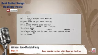 🎙 Without You - Mariah Carey Vocal Backing Track with chords and lyrics