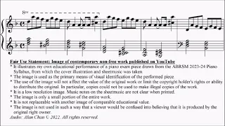 ABRSM Piano 2023-2024 Grade 8 C3 Johnson Over the Bars Sheet Music