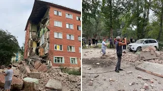 В Омске обрушилась часть пятиэтажного жилого дома