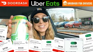 Uber Eats, DoorDash, And GrubHub Driver Ride Along | Multi Apping | Part 1