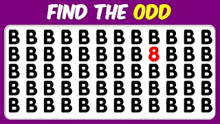 【Easy, Medium, Hard Levels】Can you Find the Odd Emoji out & Letters and numbers in 15 seconds? #104