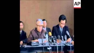 SYND 14 6 73 NORTH VIETNAMESE NEGOTIATOR FOR THE PARIS PEACE TALKS, PRESS CONFERENCE