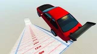 WHICH CAR CAN FLY THE FURTHEST ON SKI JUMP MAP! - BeamNG Drive