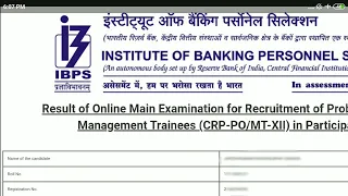 My IBPS PO Mains Score Card (After Interview) | IBPS PO Mains Cut Off @ibps
