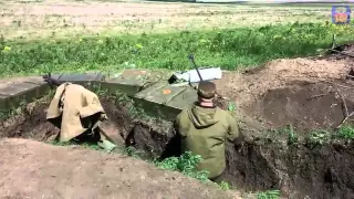 Танки ДНР открыли огонь DNR tanks fire!08.06.2015