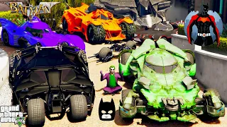 GTA 5 - Stealing Batman All Vehicles With Joker | Michael Becomes Joker | (Real Life Cars #47)