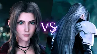 FF7 Remake - Aerith vs Sephiroth [No Magic spells, No Limit]