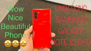 SAMSUNG GALAXY NOTE 10 RED UNBOXING