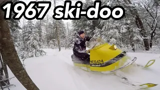 POWDER DAY!! With the Antique 1967 Skidoo!
