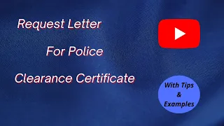 Request Letter For Police Clearance Certificate | Application Letter | How To Write Letter For PCC
