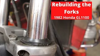 Rebuilding Honda GL1100 Goldwing Front Forks. How to Replace Fork Seals