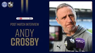 Post match | Andy Crosby reflects on defeat to Portsmouth FC