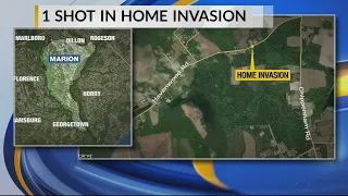 1 shot in overnight home invasion in Marion County