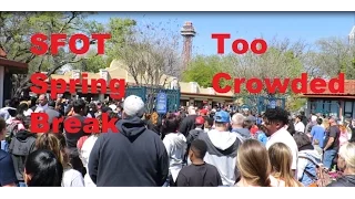 Super crowded for Spring Break at Six Flags over Texas