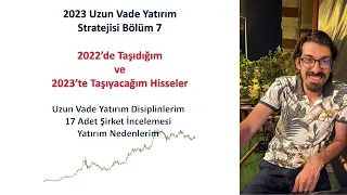 2022 de taşıdığım 2023 taşıyacağım hisseler uzun vade hisse 2023 Yatırım Stratejisi Bölüm 7