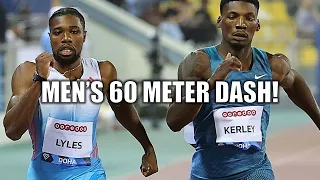 NOAH LYLES VS. FRED KERLEY!  || 2024 New Balance Indoor Grand Prix - Men's 60 Meter Dash