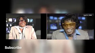 Jordan Peele/James Brown 1988 interview side by side