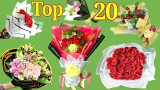 Top 20 bouquet of flowers 2020 || How to wrapping flowers and arrange bouquet || New tutorial