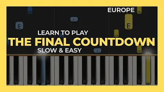 THE FINAL COUNTDOWN easy piano tutorial #europe piano riff