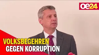 Pressekonferenz zum Volksbegehren gegen Korruption