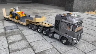 Tamiya 1/14 Rc Benz Actros 4163 Slt 8x4, Heavy haulage, Dolly trailer, Transport