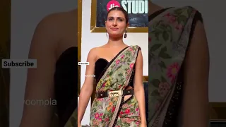 Saree avec un belt! The hallmark of designer  Fatima Sana Shaikh arrives !