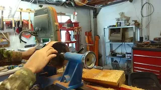 Wood Turning the Devil Bowl. Katalox wood. Hardest wood I've ever turned. with mistakes..part 1